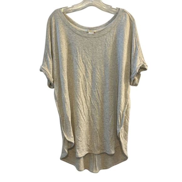 Matty M Women's XL Gray Short Sleeve Hi-Lo Casual Top - Picture 9 of 15
